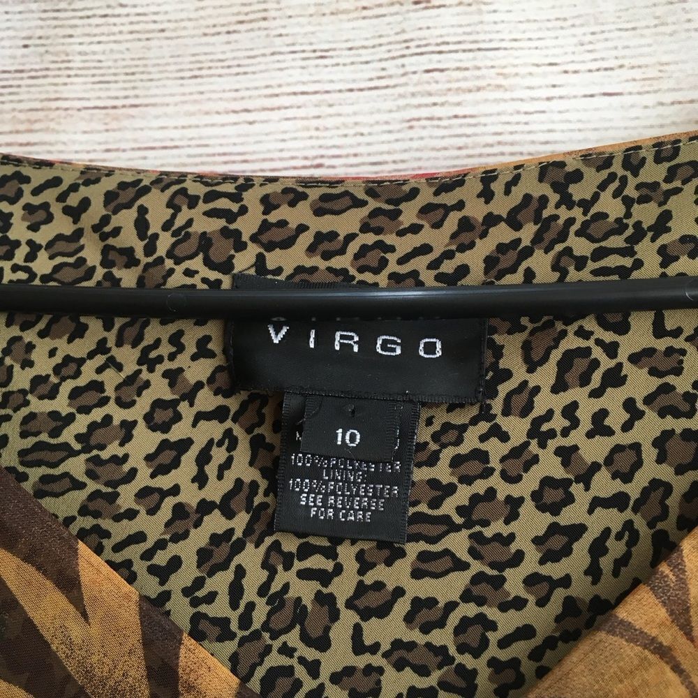 VIRGO FLORAL/LEOPARD‎ PRINT MAXI DRESS - Picture 6 of 9